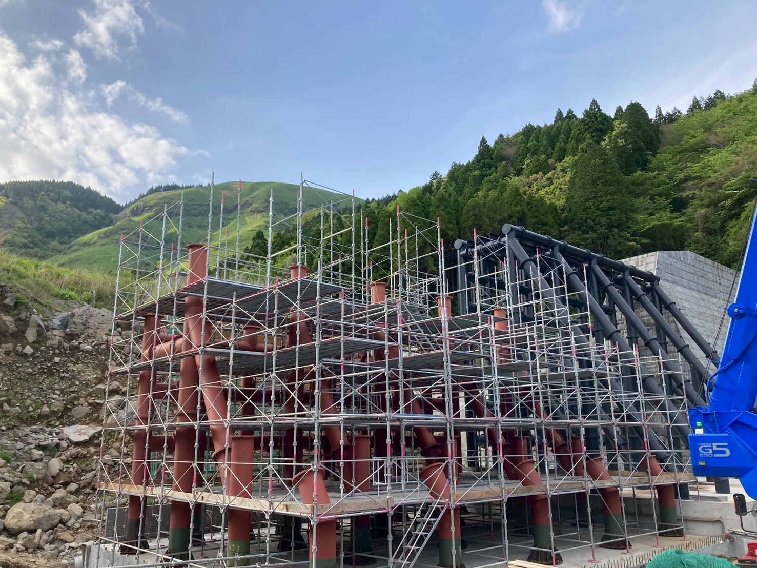 鉄骨組立工事｜施工事例｜株式会社櫻建｜熊本県合志市にある足場工事 